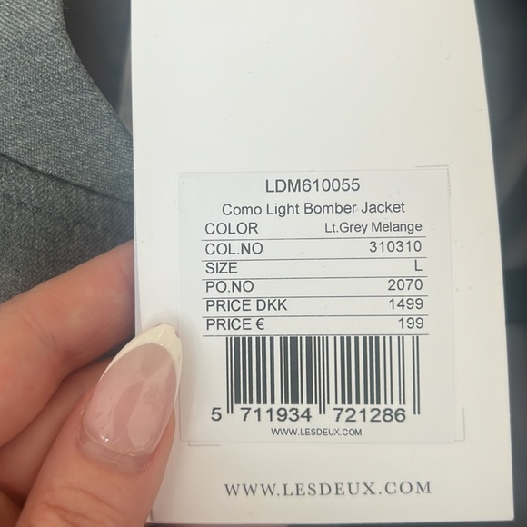 Les Deux Como Bomber Jacket, Color Grey Menlange - Picture 4 of 4